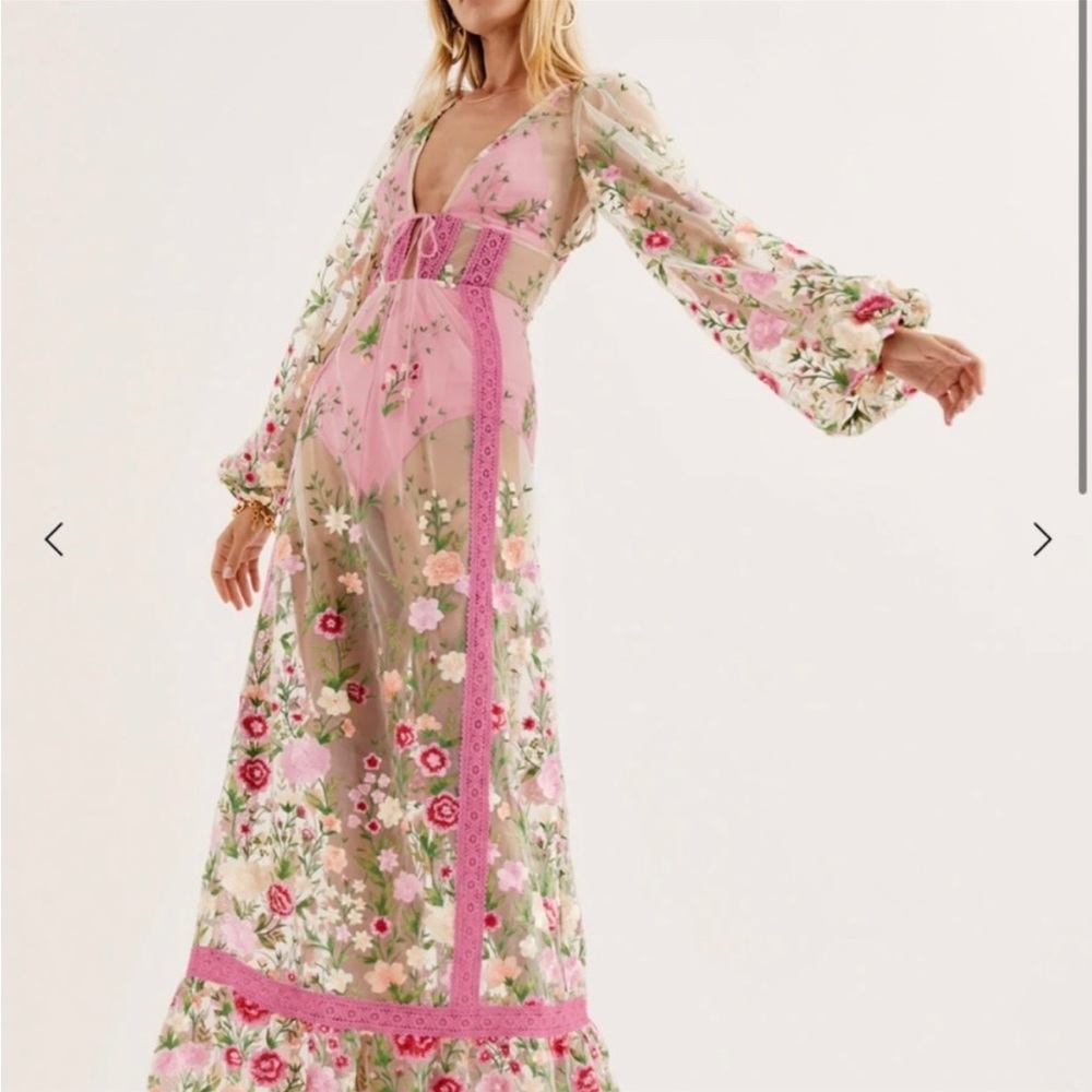 💐 Ethereal For Love & Lemons Luna maxi dress